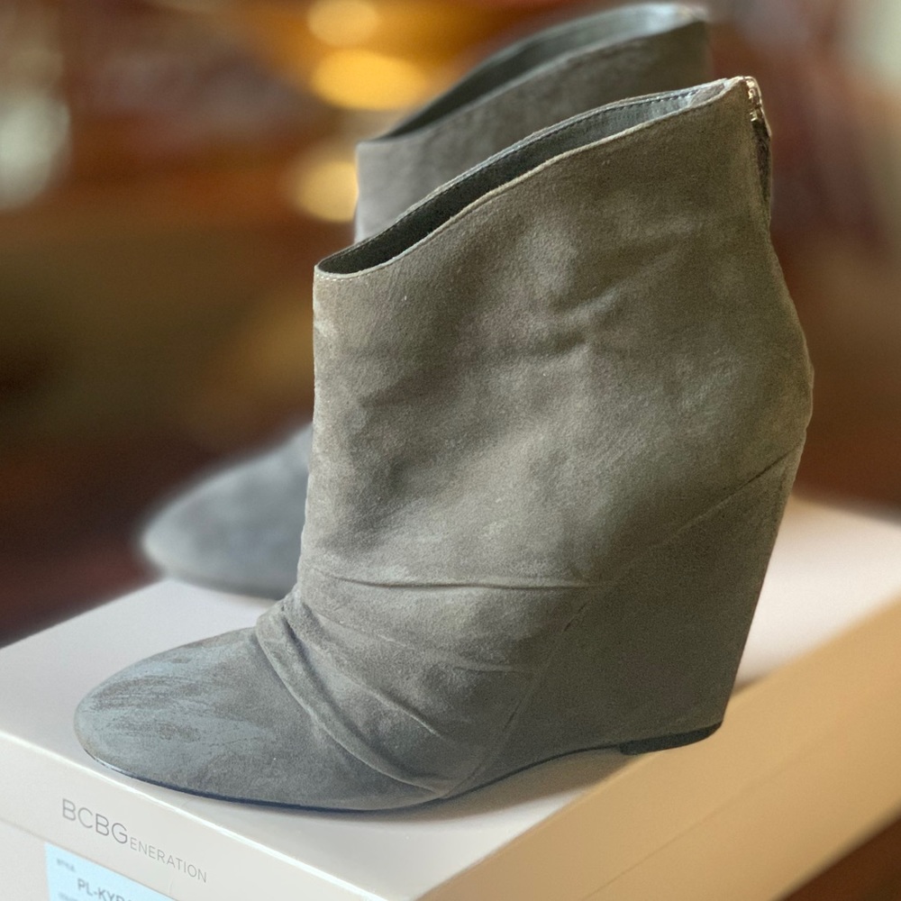 Suede wedge BCBG bootie